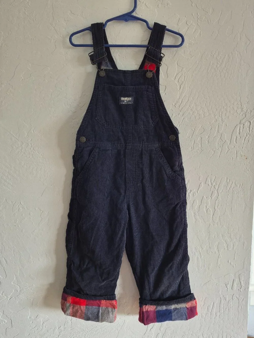OshKosh B'Gosh Corduroy/Flannel Lined Overalls